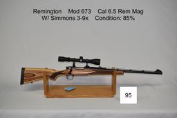 Remington    Mod 673    Cal 6.5 Rem Mag    W/ Simmons 3-9x