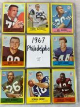 (71)  1967 Philadelphia Football Cards - Many Stars!