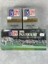 (3) Pro Set PGA Tour Sets-(2) 1990 Inaugural Sets, (1) 1991 Set