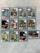 (12) 1974 Topps Baseball Cards - Ryan, Jackson, Seaver,Oliva, Kaline, Perez, Fingers, Blue