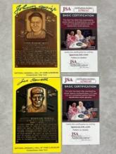 (2) Signed Hall of Fame Post Cards JSA - Sewell and Mize