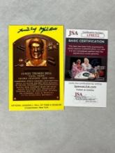 James Bell Signed Hall of Fame Post Card- JSA