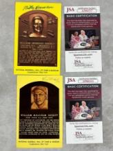 (2) Signed Hall of Fame Post Cards JSA - Herman and Dickey