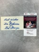 Red Grange Signed 3 x 5 Index Card - JSA