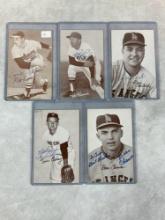 (5) Signed Exhibit Cards - Pappax, Runnels, McBride, Chance, and Cheney