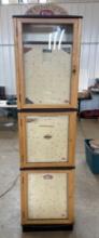 CASE THREE SECTION DISPLAY CABINET