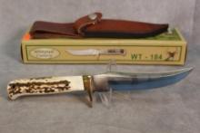WHITETAIL CUTLERY 440 GERMAN STAINLESS. ORIGINAL STAG HANDLE