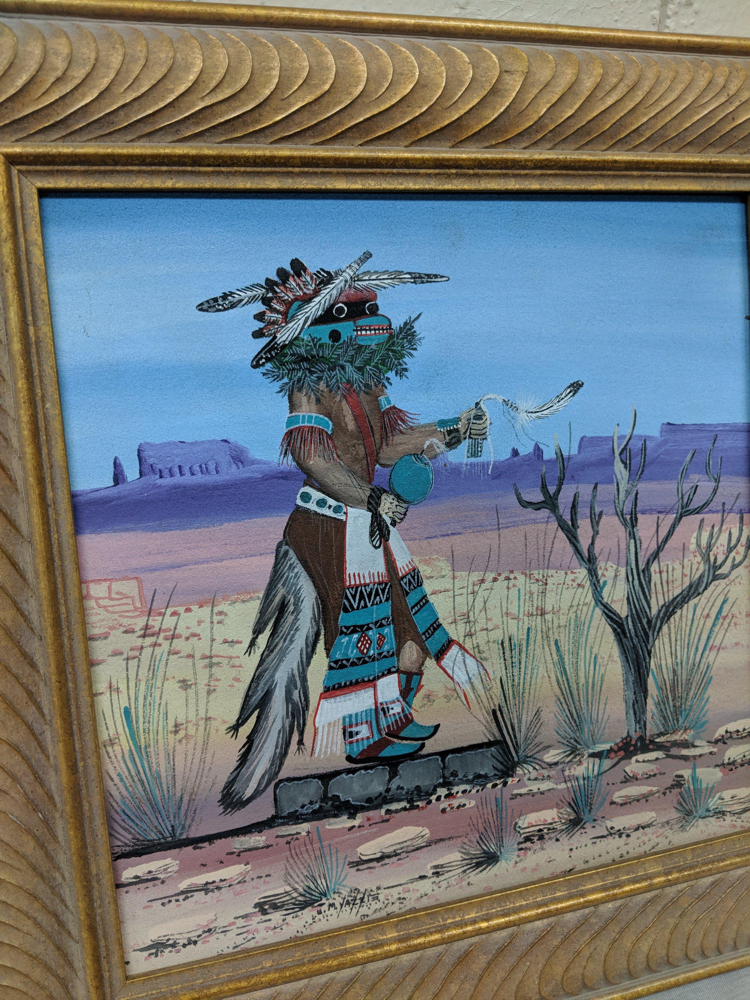 Native American Kachina Sand Paint by Jimmie M Yazzie