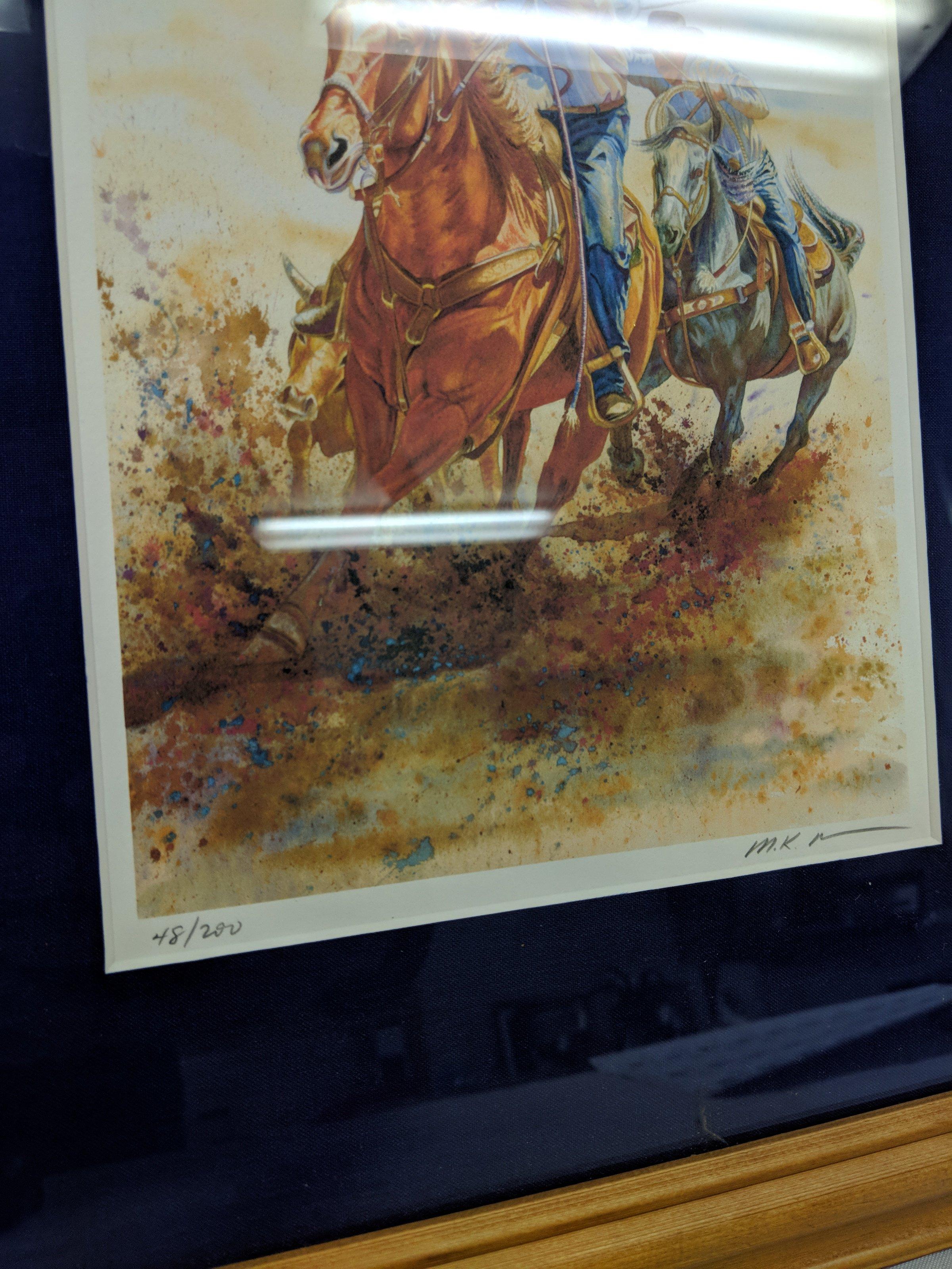 "Llano Ropers" by Mike K Mason Lithograph