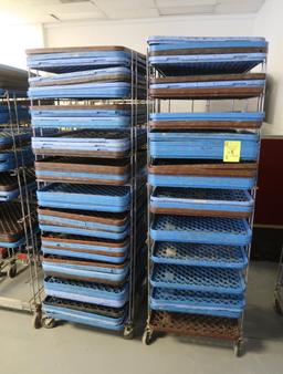 bakery tray carts w/ flat trays