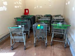 Group of Assorted Shopping Carts