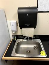 Basin, Soap and Paper Towel Dispenser