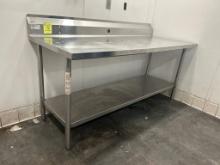 Win-Holt 6ft Stainless Steel Table W/ Backsplash