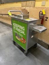Worktop Stainless Tub Cart W/ 3 Tubs