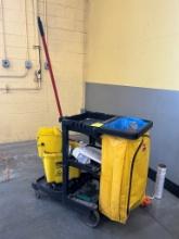 Janitorial Cart And Contents