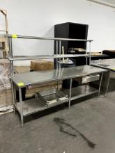 Two Tier Stainless Table w/ Shelf