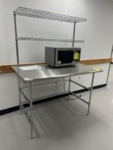 48in x 30in Stainless Steel Work Table W/ Overshelf