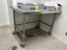 FS Fab Co 4ft Stainless Steel Table On Casters