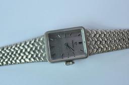 14KT WHITE GOLD LADIES OMEGA WATCH 17 JEWELS, $1500.00 RETAIL VALUE