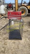 DOG CAGE COLLAPSIBLE 20" X 30" X 30"