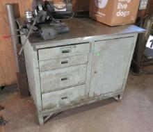 Steel machinist cabinet with ½ thick steel top