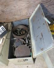 Steel tool box with scrap metal parts box size 36"l x 14"w x 15" deep