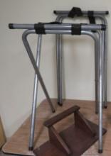 Serving Stands with Oak Wood Wall Mount