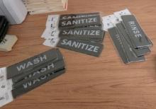 Wash, Sanitize, and Rinse Signs (NEW)