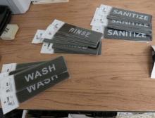Wash, Sanitize, and Rinse Signs (NEW)