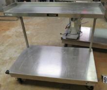 Delfield stainless steel work table and under shelf on casters (50"x 30")
