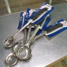 Winco 1 oz Solid Food portion control perforated stainless spoons