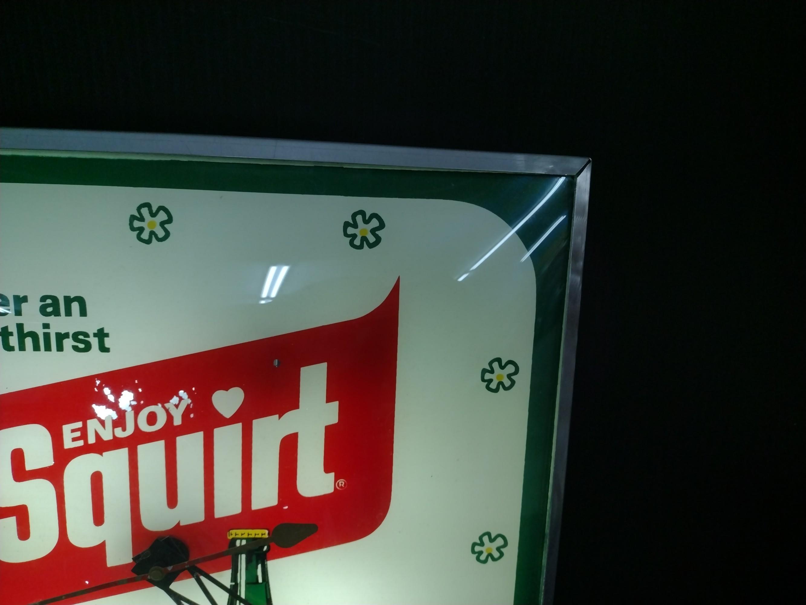 PAM Squirt Soda Lighted Advertising Clock