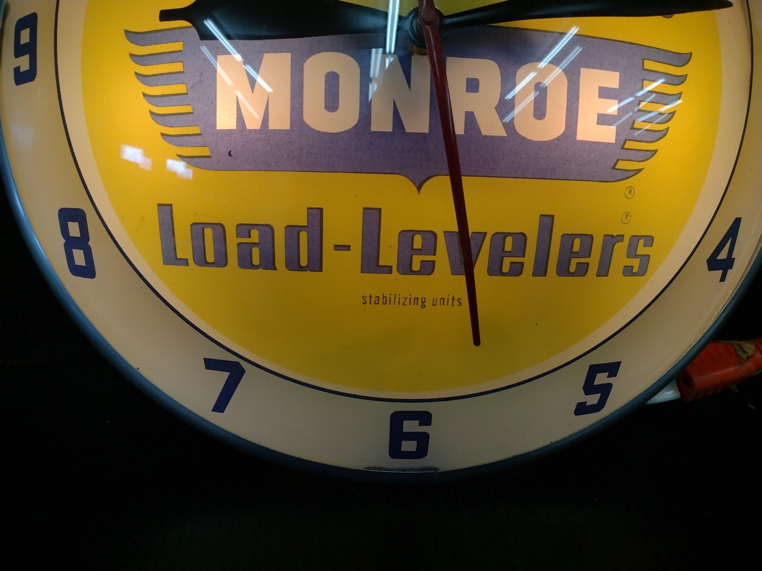 AP Monroe Shock Absorbers Lighted Advertising Clock