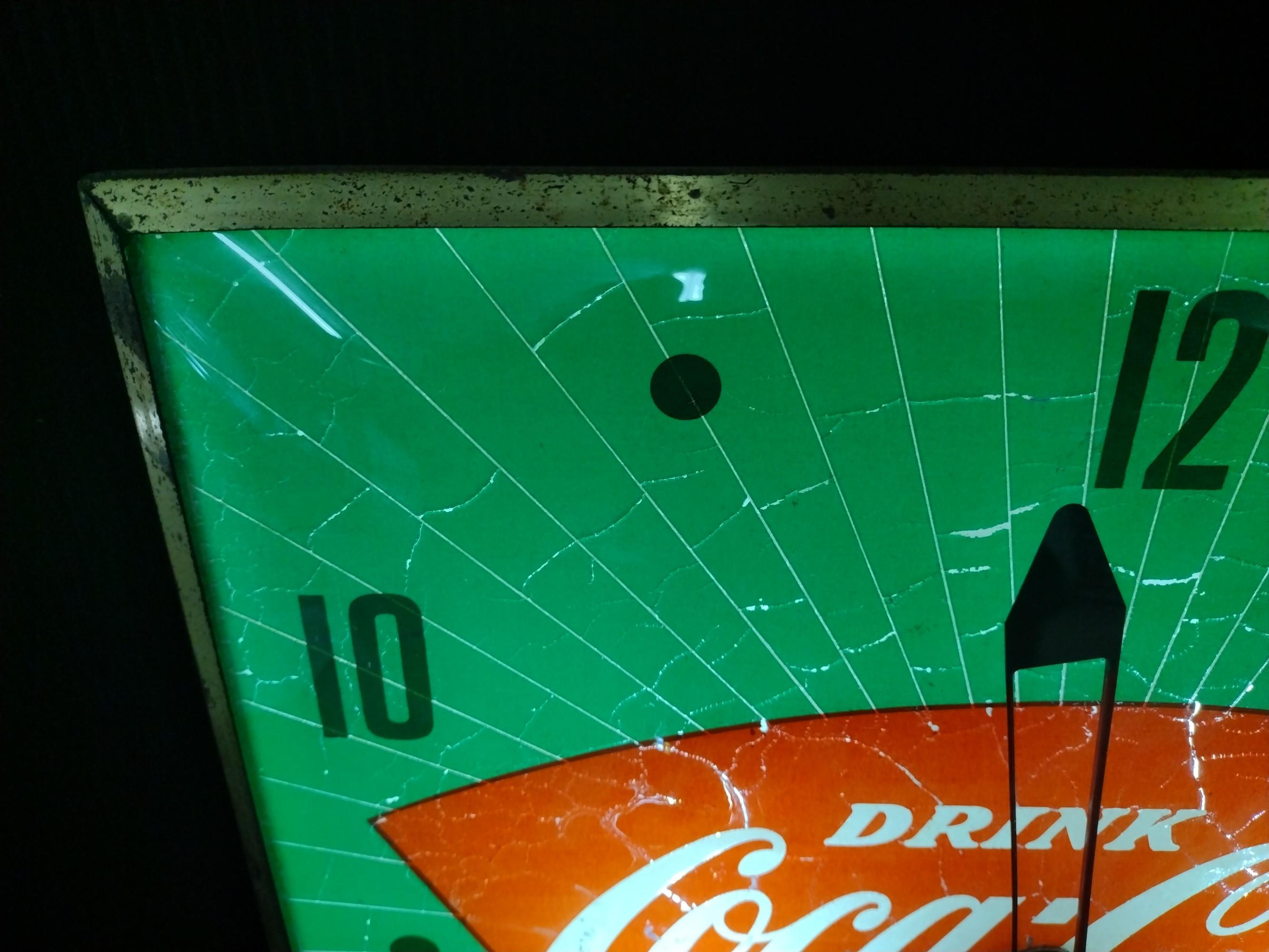 PAM Coca-Cola Lighted Advertising Clock