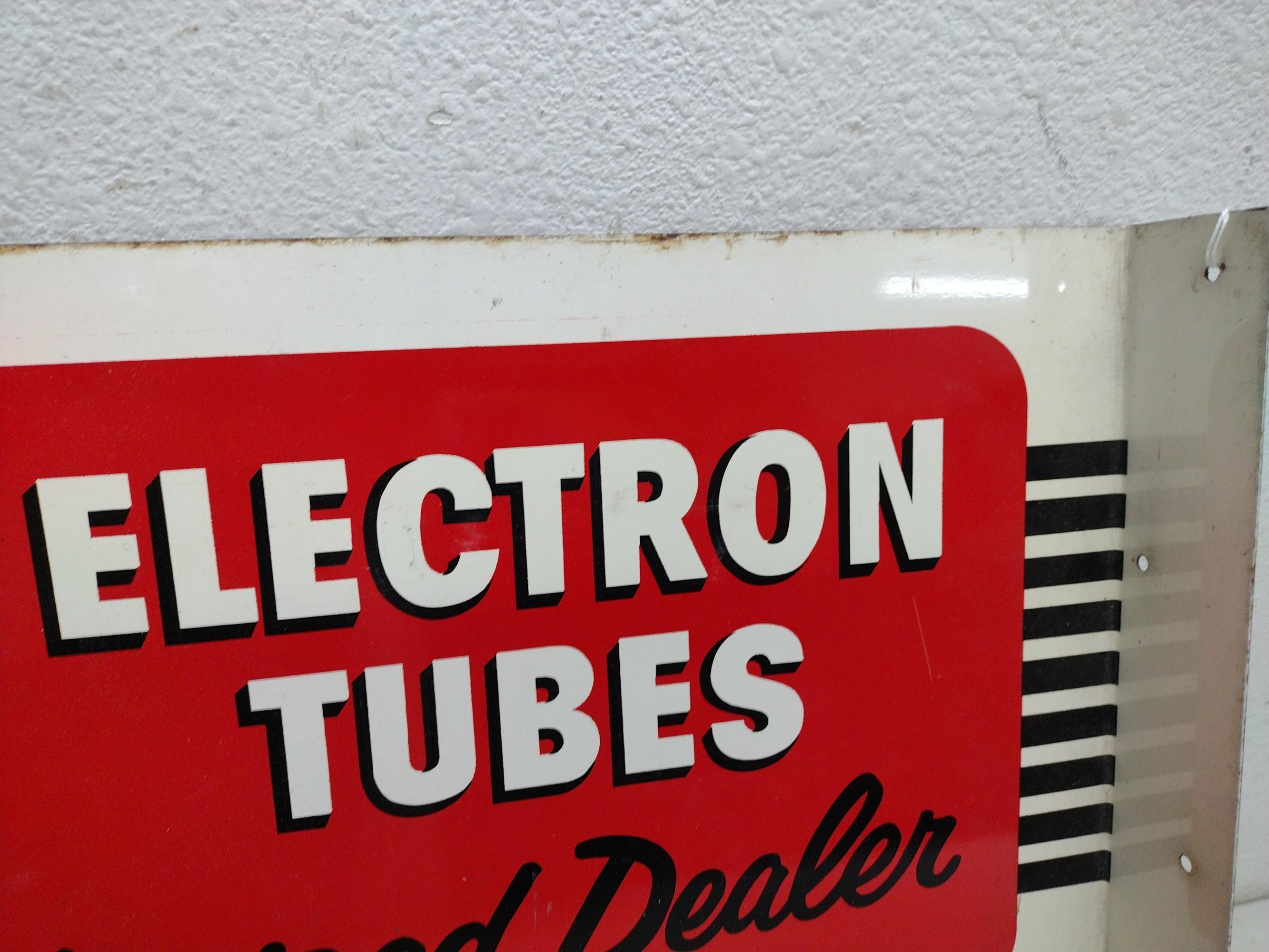 Vintage DST RCA Electron Radio Tubes Flange Sign
