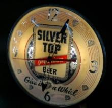 PAM Silver Top Premium Beer Advertising Clock