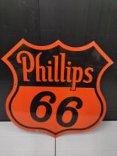 Porcelain Double-Sided Phillips 66 Advertising Sign