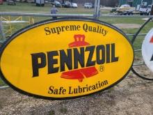 SS Pennzoil Plastic Sign