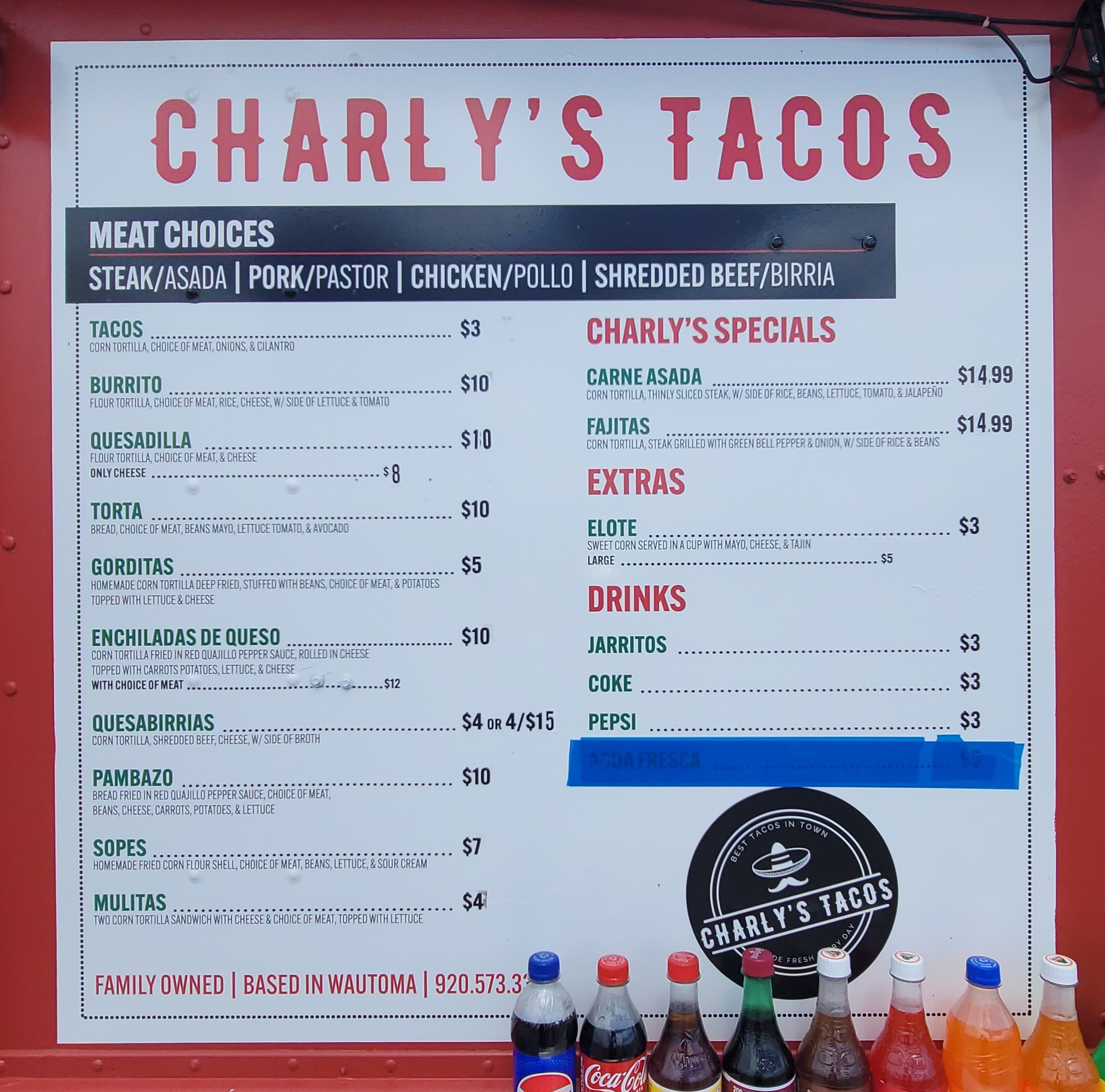 Charly's Tacos is providing their food services!(Not For Sale)