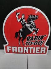 Single Sided Rarin To Go Frontier Metal Sign