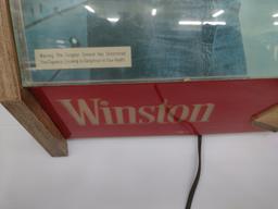 Lighted Winston Cigarettes Advertising Clock