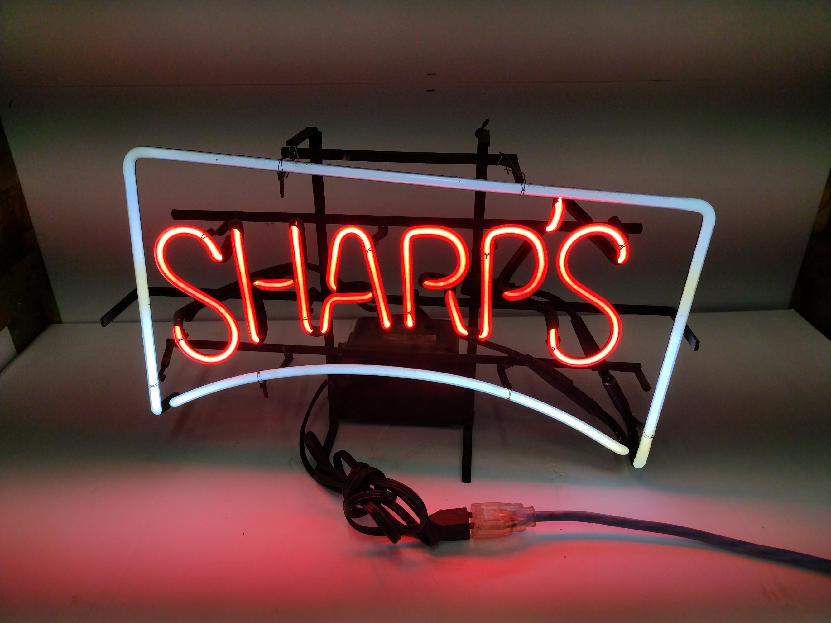 Sharps Neon Advertising Sign