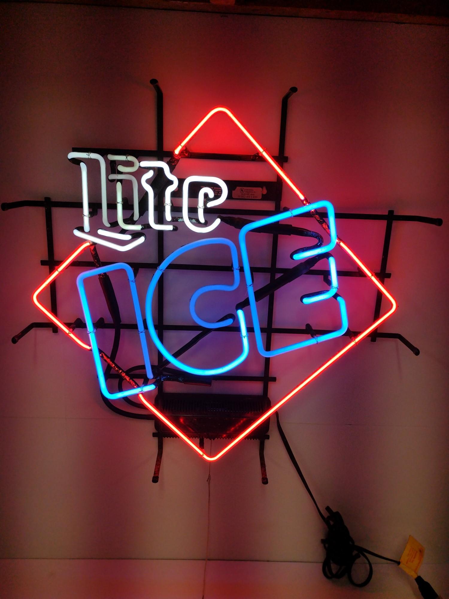 Light Ice Neon Advertising Sign