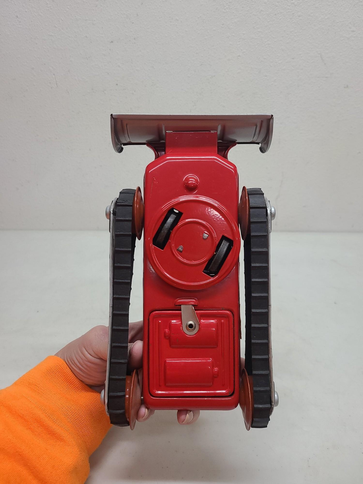 TN Magic Action Buldozer Battery Op Tin Toy