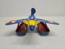 Ohio Art Wind Up Sea Patrol Tin Toy Airplane