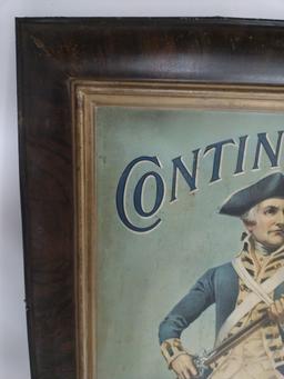 Vintage Tin Continental Insurance Company Advertising Sign