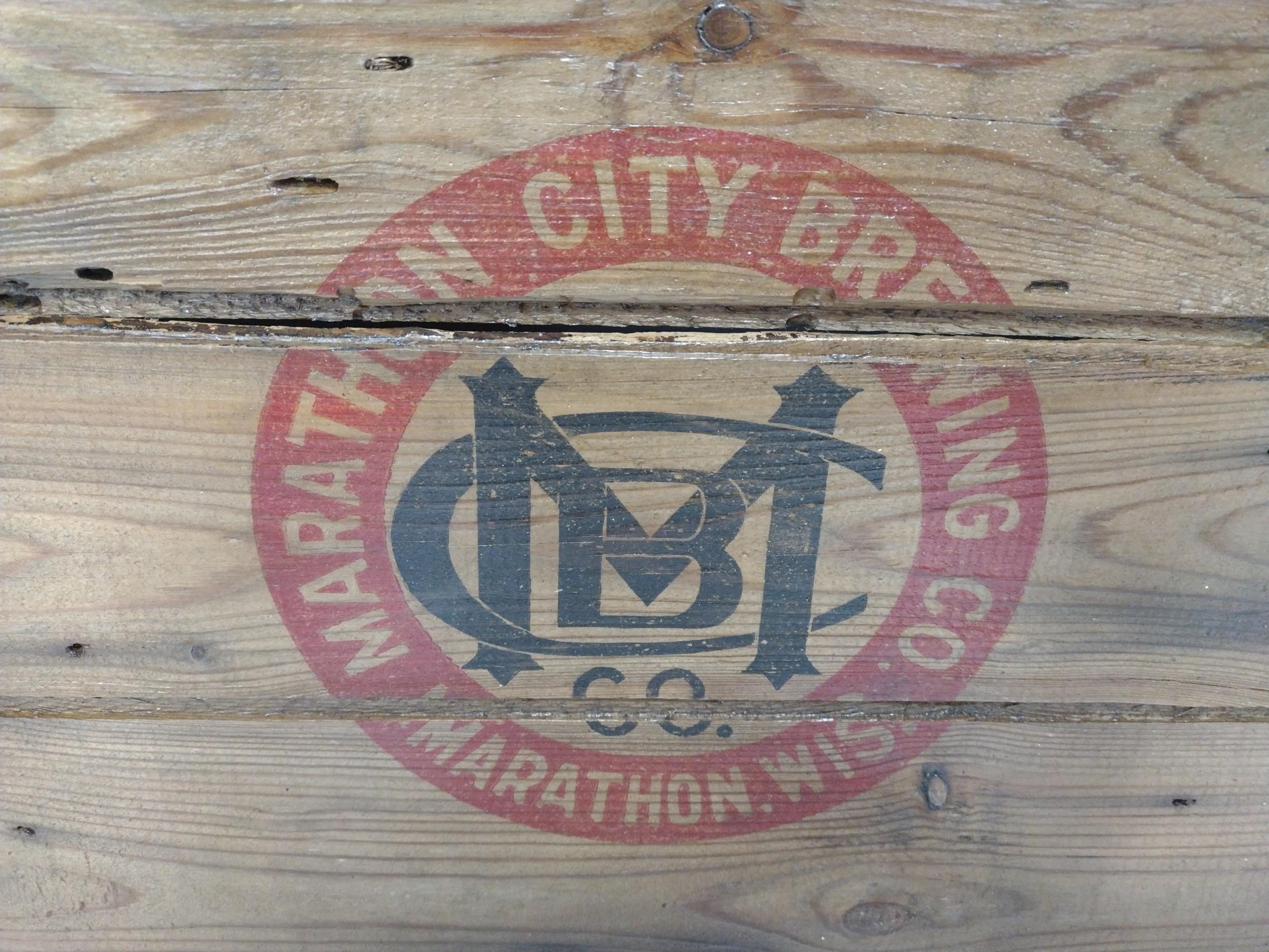 Marathon Brewing Company Wood Shelf and Mirror
