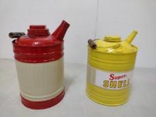 2 Vintage One Gallon Gas Cans
