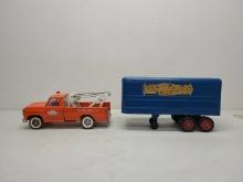 Tonka AA Toy Tow Truck & Wyandotte Van Lines Trailer