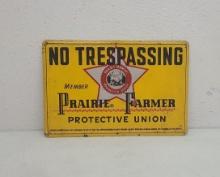 SST Embossed, No Trespassing Prairie Farmer Reward Sign